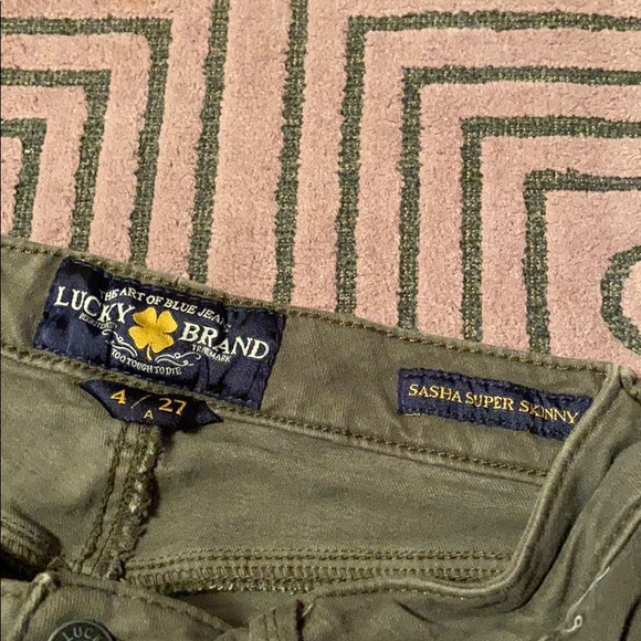 Lucky brand Sasha super skinny olive green jeans - Picture 3 of 4